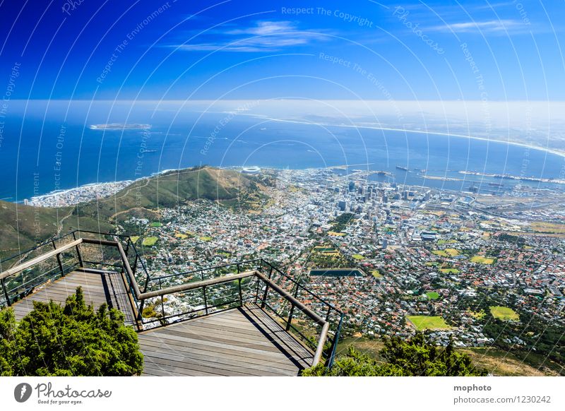 I love Capetown #1 Vacation & Travel Tourism Far-off places Sightseeing City trip Ocean Mountain Nature Landscape Sky Horizon Beautiful weather Table mountain