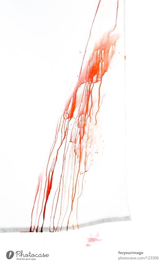 test shot Drape White Red Science & Research Blood Rag Bright Drops of water or so