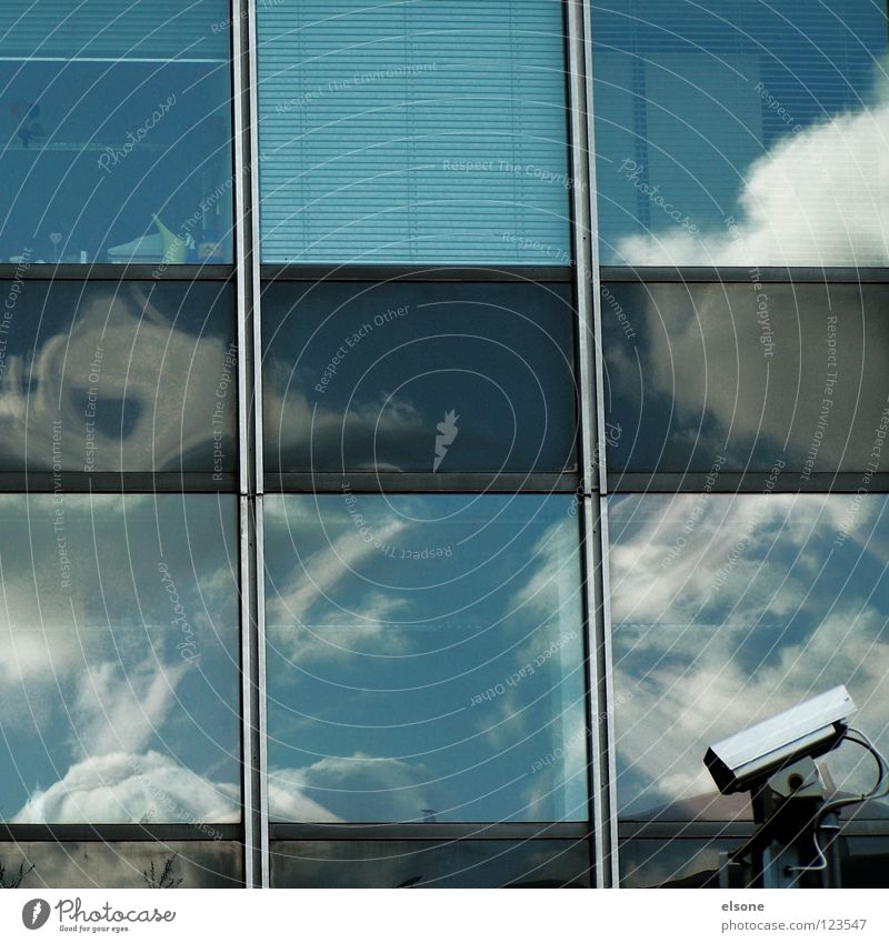 ::SECURITY SQUARE:: Window Reflection Clouds Sky Filming Safety Surveillance House (Residential Structure) Large Town High-rise Square Building Steel Concrete