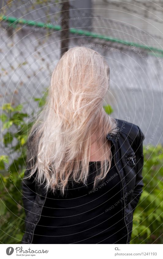 Bad Hair Day Human being Feminine Young woman Youth (Young adults) Woman Adults Life Hair and hairstyles 1 Leather jacket Blonde Long-haired Uniqueness Funny