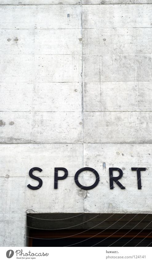 Sport Place Gymnasium Concrete Typography Lettering Building Leisure and hobbies Sports Playing Characters