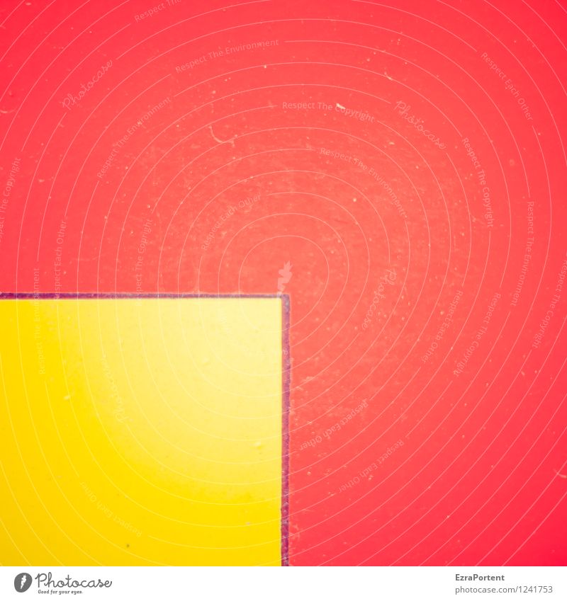 q in Q Style Design Line Stripe Yellow Red Colour Illuminate Structures and shapes Square Scratch mark Illustration Graph Graphic Colour photo Exterior shot