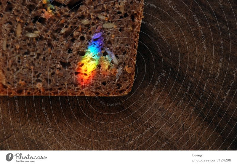 sliced bread Rainbow Refraction Prism Prismatic colour Light Radiation Halo RGB Green Yellow Red Mix Multicoloured Symbols and metaphors Tolerant Versatile Hope