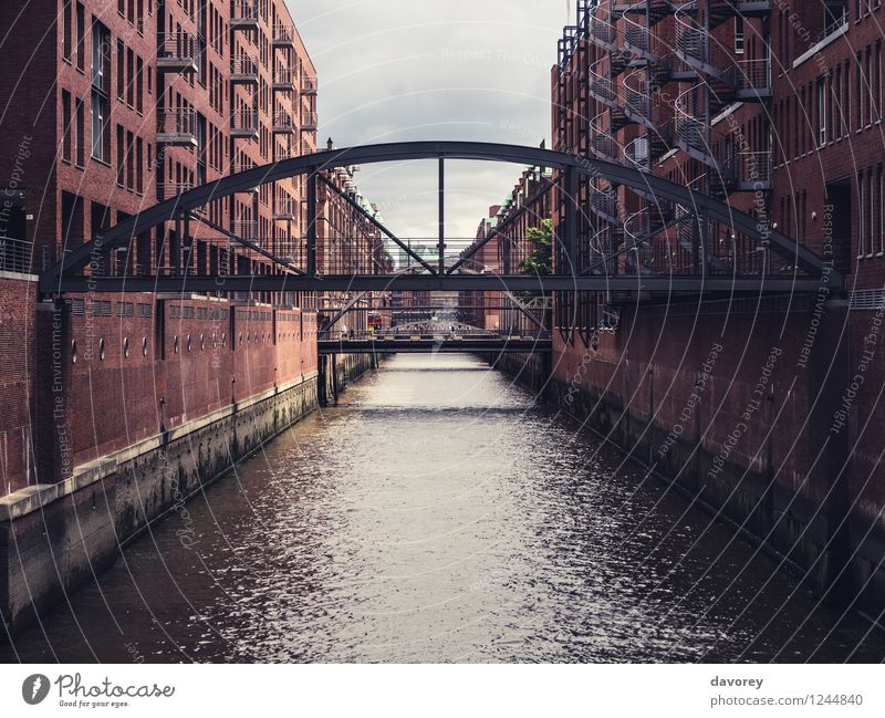 Hafencity Hamburg Germany Europe Town Port City Old town Bridge Building Architecture Tourist Attraction Old warehouse district Means of transport Navigation