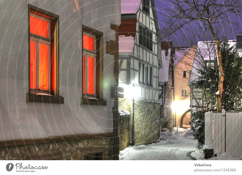 Winter in Groß-Umstadt Architecture Snow House (Residential Structure) Building Wall (barrier) Wall (building) Window Street Lanes & trails Cold Exterior shot