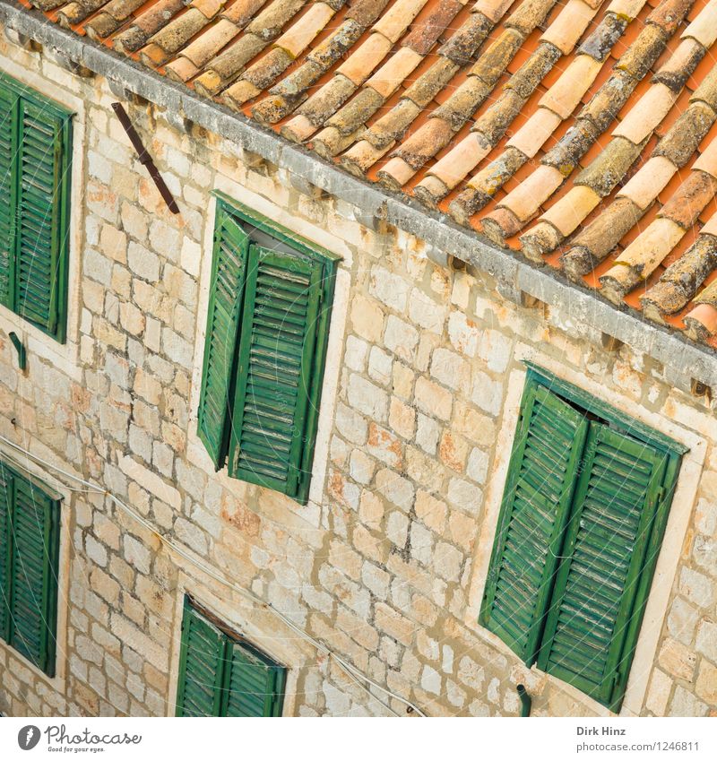 Old Town - Dubrovnik Old town House (Residential Structure) Hut Manmade structures Building Architecture Wall (barrier) Wall (building) Facade Roof Eaves