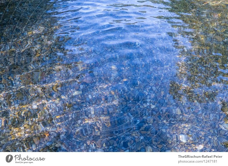 cold clear water Nature Water Blue Brown Gold Gray Black White Reflection Agitated River Stone Shadow Pattern Structures and shapes Progress Multicoloured Wet