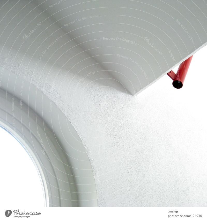 clean White Red Round Corner Light Abstract Clean Decent Simple Tidy up Sterile Obscure Architecture Detail Circle Line Shadow