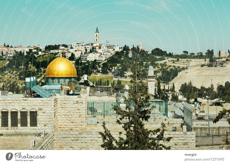 View of the Dome of the Rock in Jerusalem Vacation & Travel Tourism Far-off places Freedom Sightseeing City trip Culture Dome of the rock West Jerusalem Israel