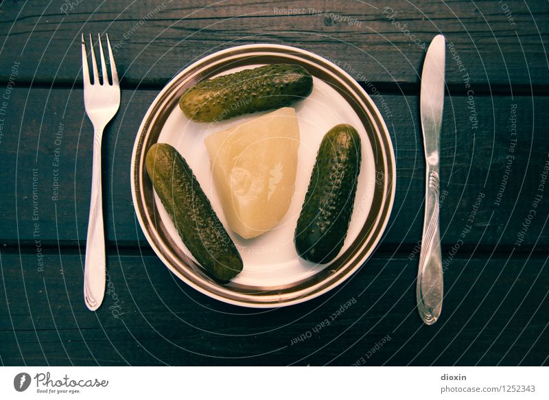 Spreedorado | Breakfast Food Vegetable Cucumber Gherkin Pickles Nutrition Organic produce Vegetarian diet Diet Crockery Plate Cutlery Knives Fork