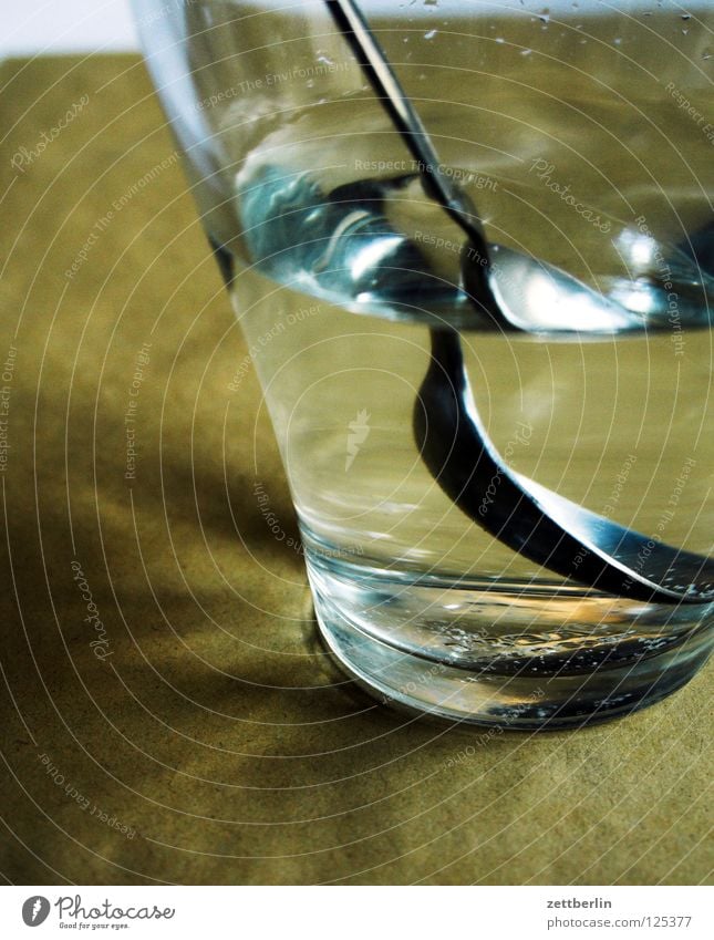 headaches Spoon Teaspoon Health care Beverage Fresh Water Breakage Refraction Physics Household Kitchen Glass aspirin Healthy vet Thirst Lens Shadow