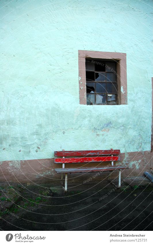 Rota Bank Calm Window Break Derelict Transience Bench Colour Contrast village life