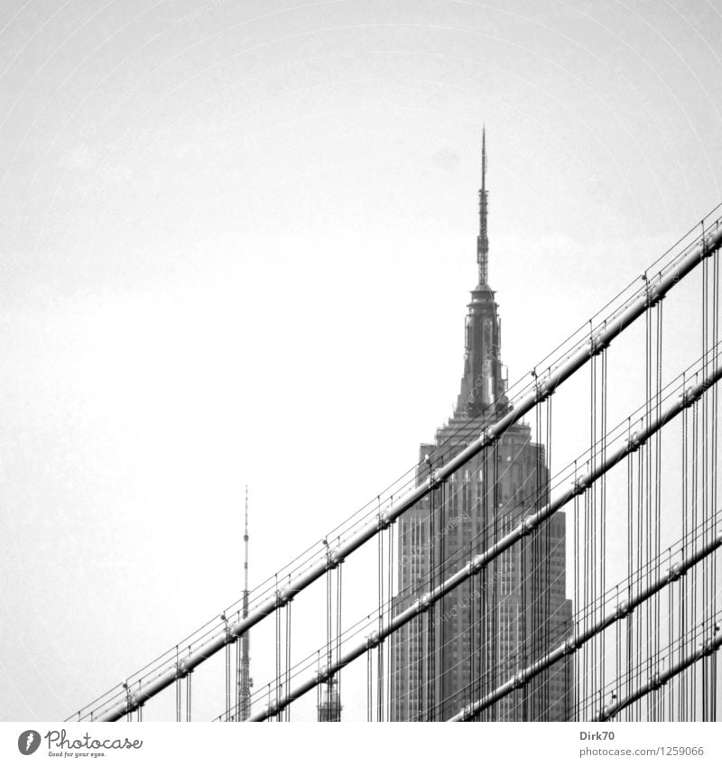 New York nostalgic II New York City Manhattan USA Town Downtown Skyline High-rise Bridge Tower Manmade structures Suspension bridge Rope supporting structure