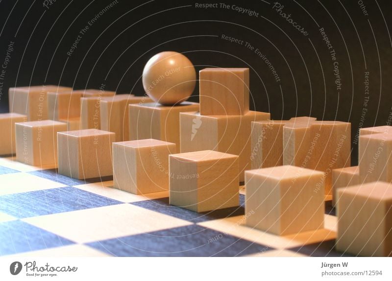 Bauhaus chess game Playing Wood Wood flour Things Chessboard hard-headed Wooden board figures Architecture Chess piece