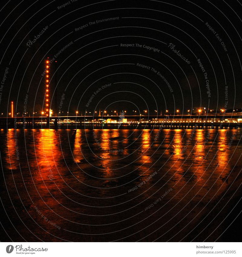 golden gate case Town Lifestyle Night life Transmit Transmitting station Long exposure Exposure City life High-rise Bridge Duesseldorf Evening Modern Street