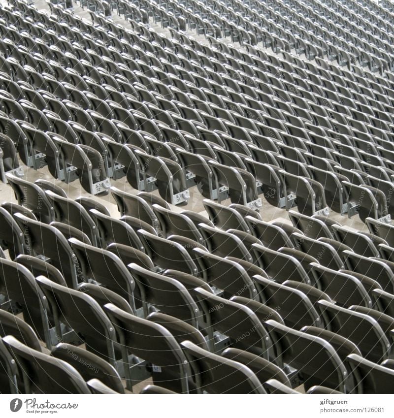 folding chair as standard Stadium Seating Stands Consistent Infinity Pattern Empty Disorientated Seating capacity plastic seat PVC Row of seats chair landscape