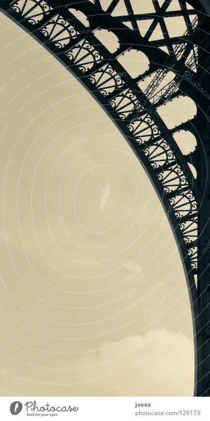electric arc Foreign countries Manmade structures Eiffel Tower Iron France Gray Historic Trip Nostalgia Paris Radius Arch Curlicue Steel Symbols and metaphors