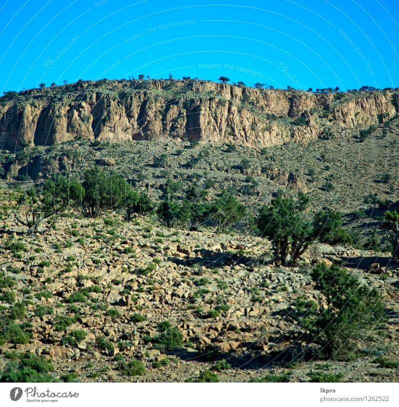 valley in africa morocco the atlas dry mountain Summer Winter Mountain Nature Landscape Plant Sky Horizon Climate Hill Rock Stone Line Old Loneliness Fear todra