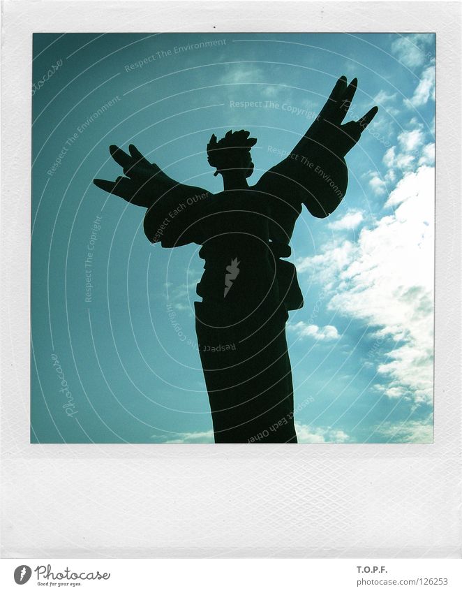 Roots and wings Statue Bust Greece Heavenly Holy Eternity Historic Angel Olympics Wing blessed heavenly guardian seraphim Polaroid