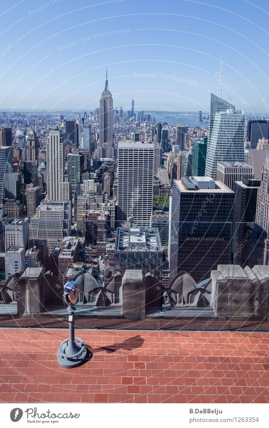 The Chrysler Building Offers A Great View Of The New York Skyline And The Empire State Building Rises Up Into The Sky In The Middle A Royalty Free Stock Photo From