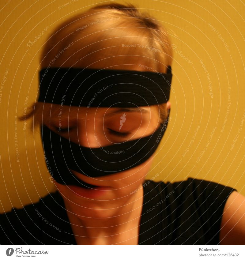 Aren't we all Black Yellow Blonde Face of a woman To hold on Chin T-shirt Strand of hair Eyelash Eyebrow Coil Crazy Closed eyes Stupid Headband Headache Woman