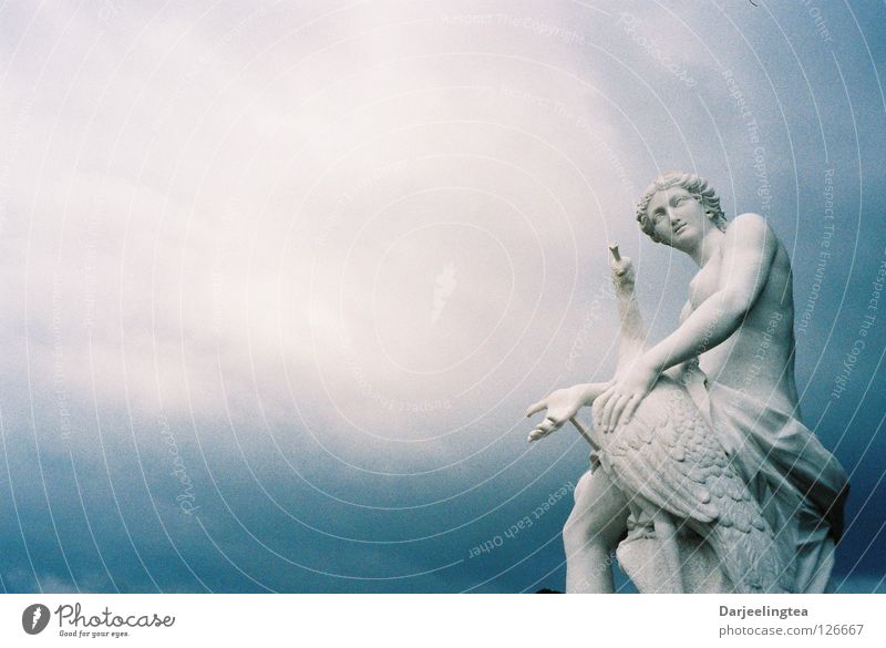 A piece of heaven Statue Chateau Sanssouci Potsdam White Clouds Summer Historic Art Culture Sky Blue