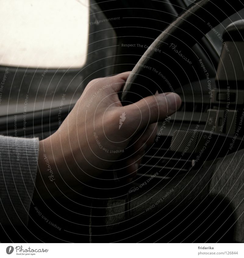 at the wheel Vacation & Travel Trip Mirror Skin Hand Fingers Thumb Thumbnail Fingernail Transport Street Lanes & trails Driving To hold on Black Target
