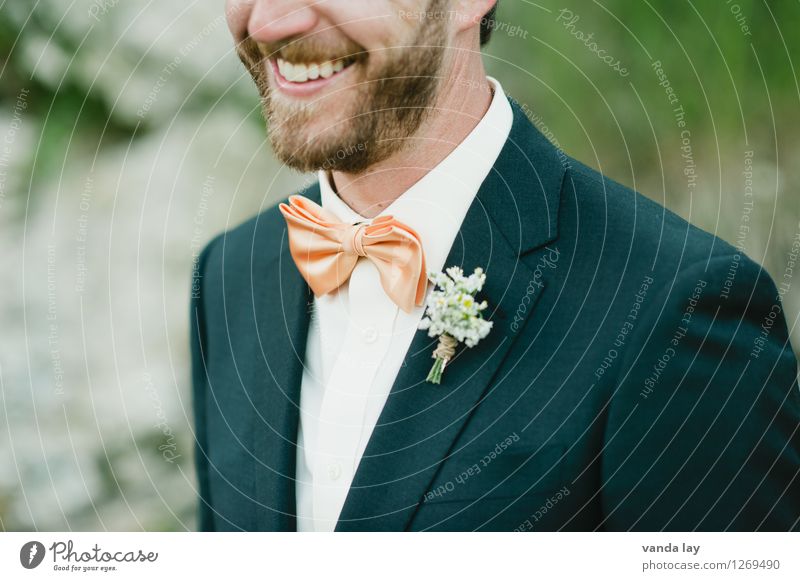 bridegroom Lifestyle Elegant Style Joy Feasts & Celebrations Wedding Birthday Baptism Human being Masculine Man Adults Mouth Teeth 1 18 - 30 years