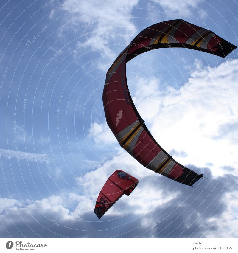 DUO Ocean Lake Kiting Waves Gale Surf Jump Summer String Door handle Hold Vacation & Travel Paraglider Clouds Sports Playing Wind Umbrella Free Flying Dragon