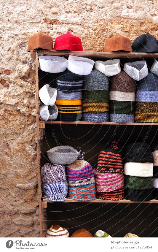 Small has shop in the Medina of Fes, Morocco Vacation & Travel Tourism Summer vacation Music Fez Hat Cap Headscarf Tradition colorful Sale high altas oriental