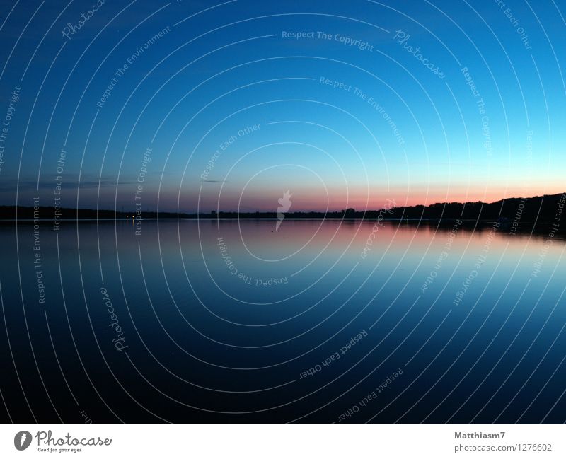 morning calm Calm Landscape Water Sky Cloudless sky Lake Wait Soft Blue Pink Black Emotions Happy Contentment Power Trust Safety (feeling of) Romance Peaceful