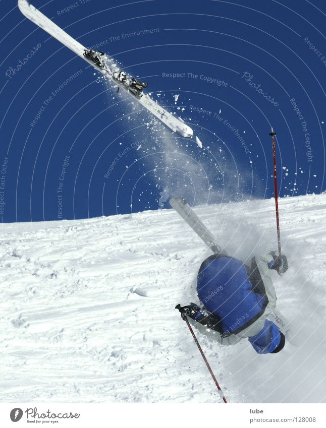 lintel Winter Sudden fall Jump Winter sports Extreme sports Skiing ski camber Snow ski jump