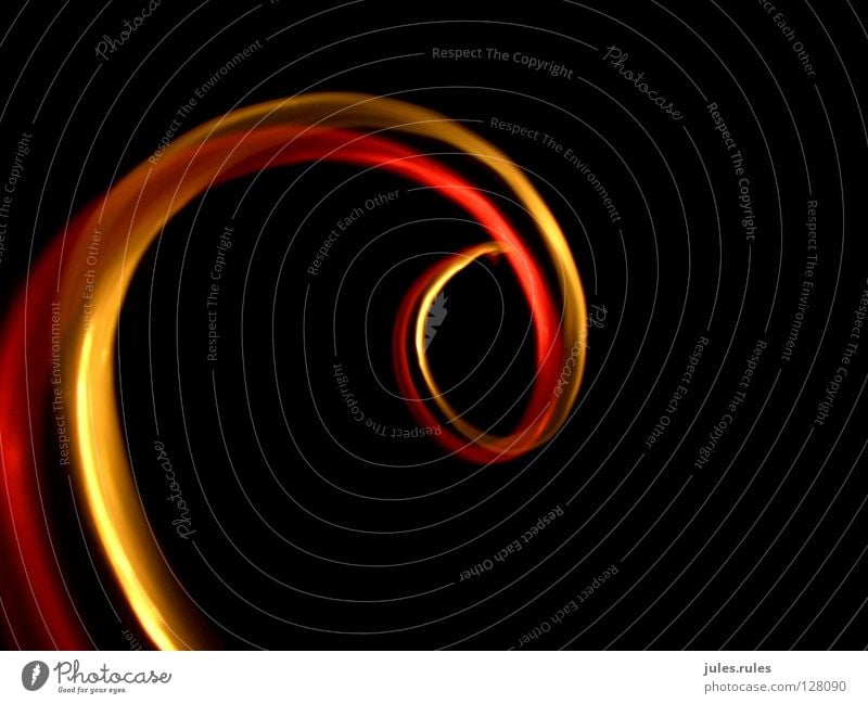 spiral Red Yellow Abstract Light Spiral Laser Photo laboratory Physics Screw Swirl Warmth Circle