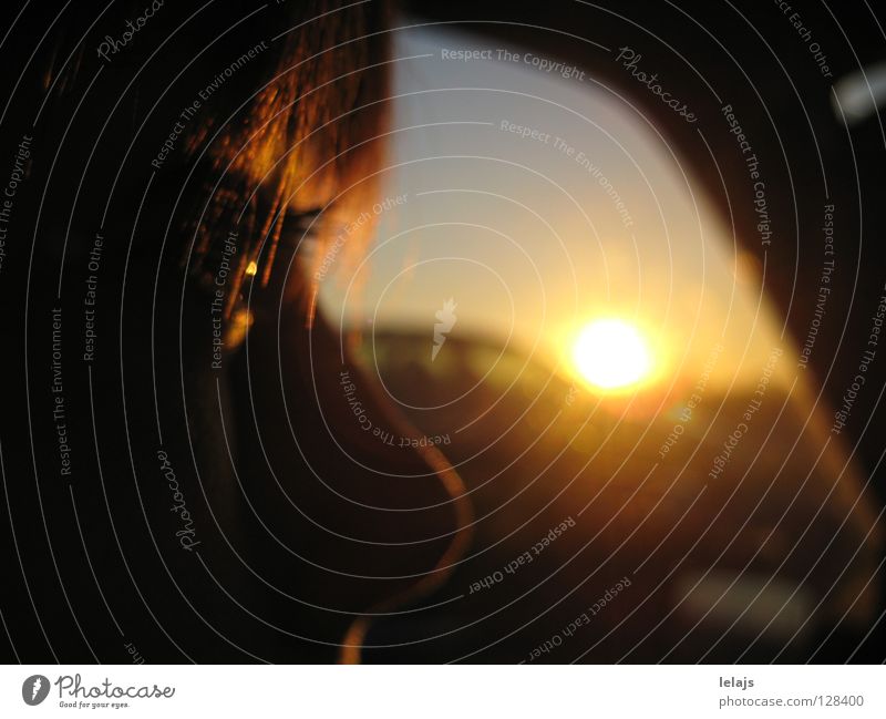 Eyes on the road Sunset Vacation & Travel Concentrate Macro (Extreme close-up) Close-up Beautiful sun Direction eye eyes car freeway evening destination focus