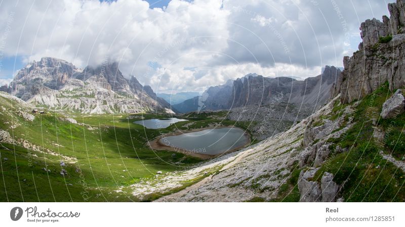 Dolomites IV Vacation & Travel Tourism Trip Far-off places Mountain Hiking Environment Nature Landscape Elements Earth Sky Clouds Summer Beautiful weather