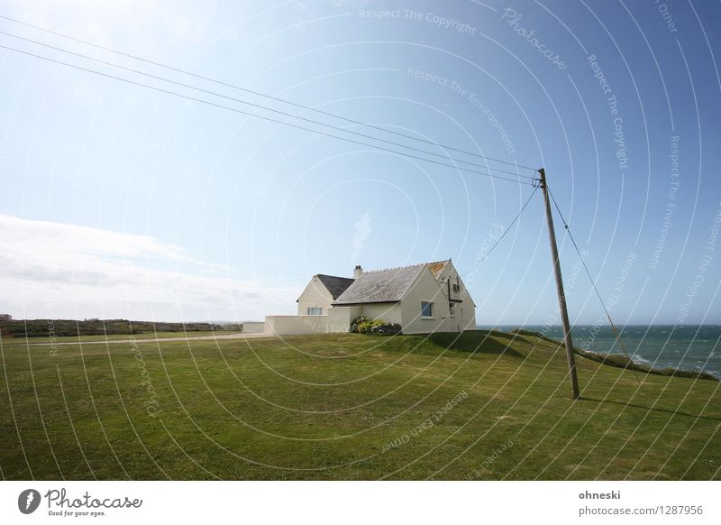 beach house Flat (apartment) Beautiful weather Meadow Coast Ocean Wales Deserted House (Residential Structure) Detached house Dream house Architecture