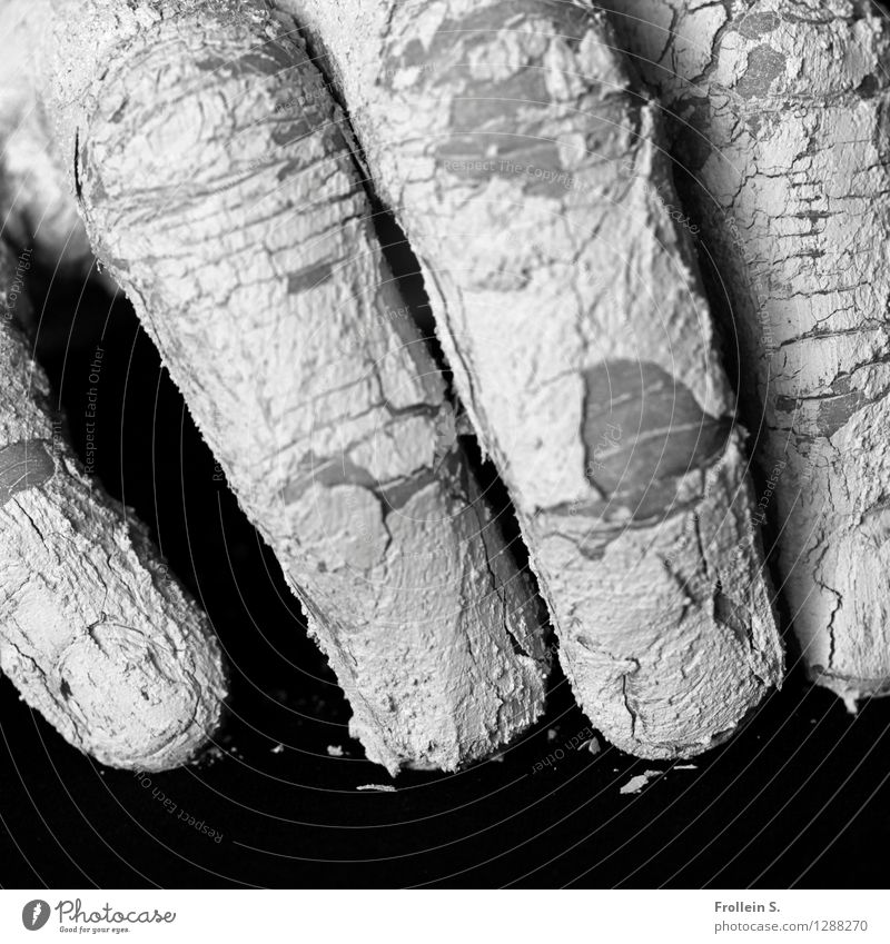 touch Man Adults Skin Fingers 1 Human being Dirty Dry Esthetic Senses Loam Crack & Rip & Tear Grasp Potter Haptic Black & white photo Interior shot Close-up