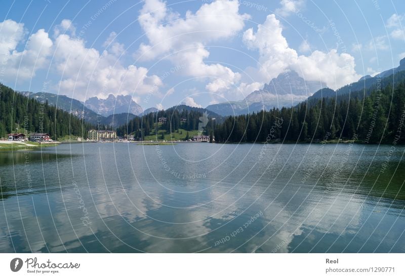 Lago di Misurina Vacation & Travel Tourism Trip Far-off places Sightseeing Hiking Environment Nature Landscape Sky Clouds Summer Beautiful weather Forest Alps