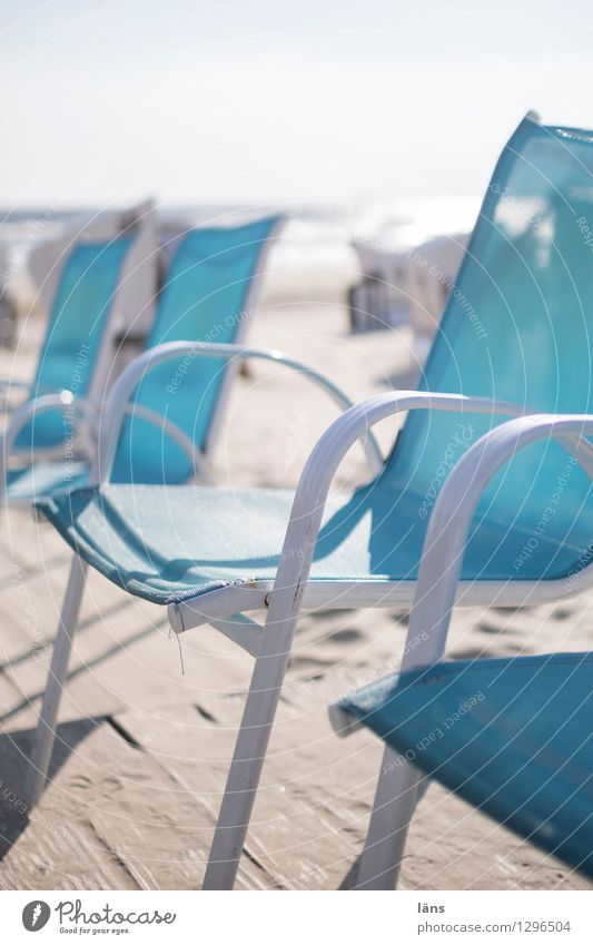 The day begins Beach chairs Ocean Baltic Sea Usedom Deserted vacation