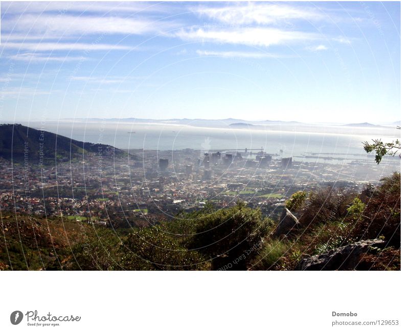 Cape Town from above South Africa Fog Ocean Mountain Bay Vantage point
