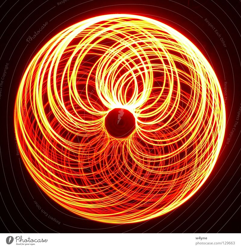 [Order To Chaos] Series III Long exposure Red Yellow Spiral Abstract Round Waves Pattern Black Untidy Electrical equipment Technology Fear Panic luminography