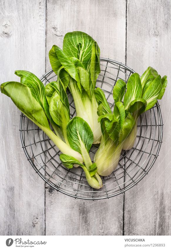 Pak Choi Food Vegetable Lettuce Salad Nutrition Lunch Organic produce Vegetarian diet Diet Style Design Healthy Eating Life Garden Table Nature Chinese Pak choy