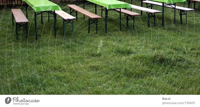 party break Colour photo Exterior shot Deserted Copy Space bottom Day Banquet Leisure and hobbies Summer Garden Furniture Table Event Feasts & Celebrations