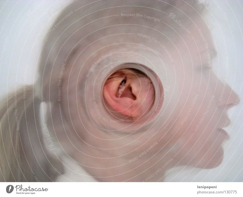 earpipe Tunnel Direction Round Portrait photograph Crazy Megaphone Loud Voice Listening Loudspeaker Outer ear Ear canal Ponytail Braids Gyroscope Clang