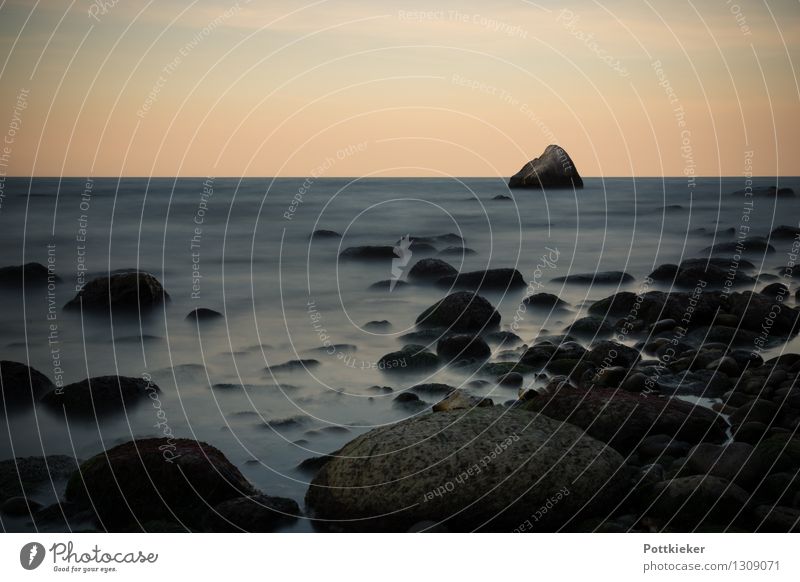 on the island of Rügen Landscape Elements Water Sky Summer Coast Baltic Sea Stone Moody Contentment Power Serene Calm Subdued colour Exterior shot Deserted