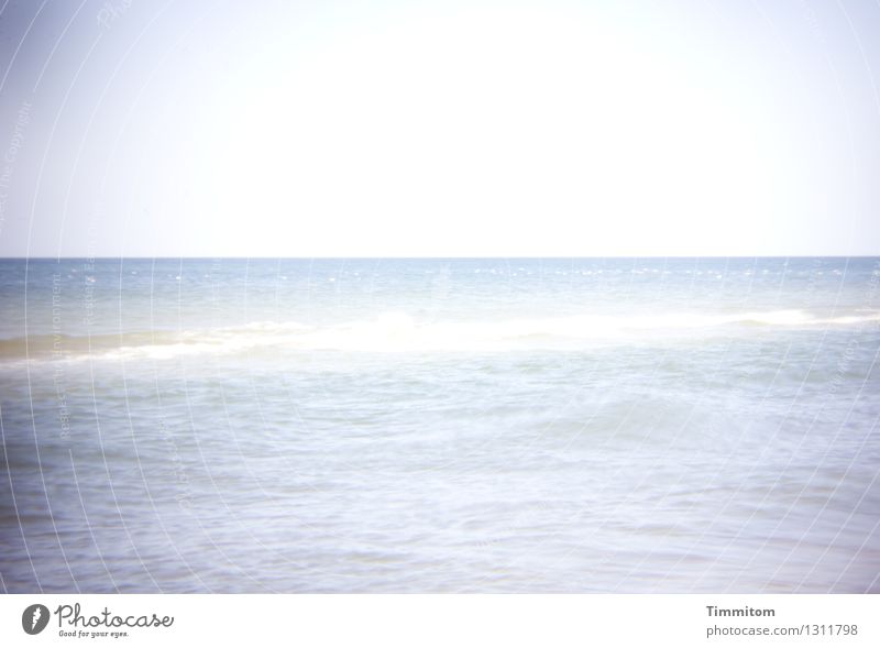 North Sea, quiet. Vacation & Travel Summer Summer vacation Ocean Waves Environment Nature Elements Water Sky Beautiful weather Looking Bright Natural Blue Gray