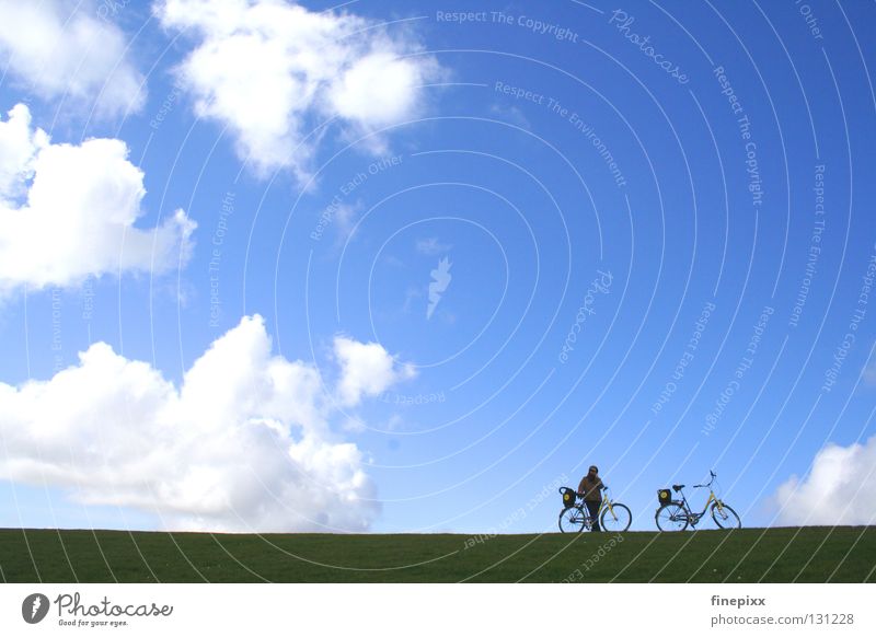 Blue sky with absorbent cotton clouds - a Royalty Free Stock Photo