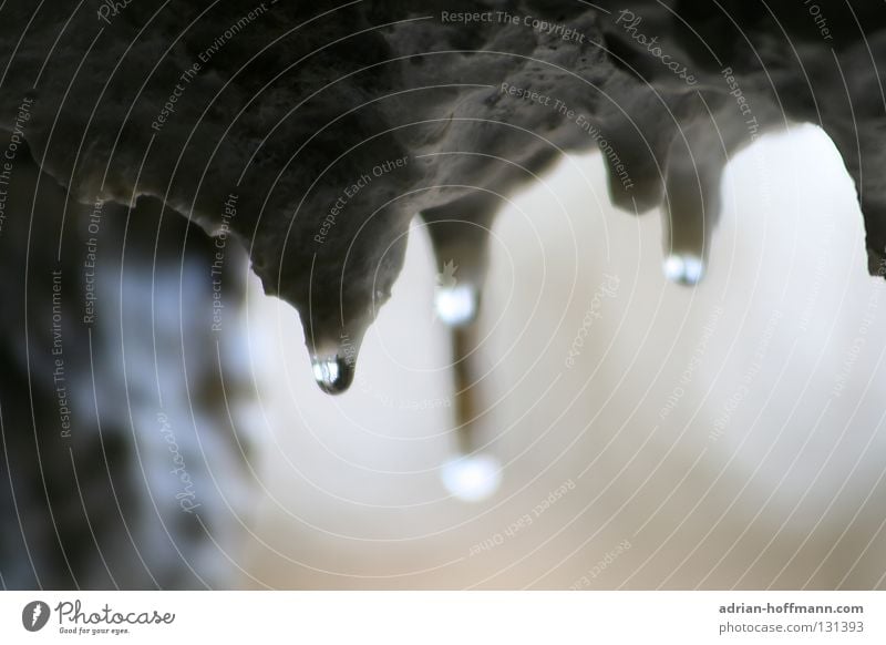 stalactites Stalactite Gray Cave Dark Stone Minerals Drops of water Water Fluid Above