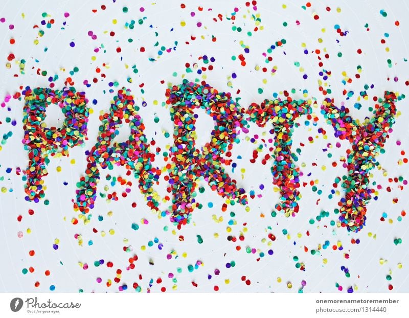 party Art Esthetic Party Party mood Party night Party service Party space Confetti Good mood Characters Typography Many Mosaic Colour photo Multicoloured