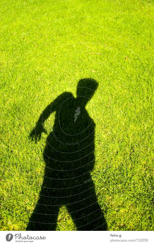 Lawn man #1 Grass Hand Drop shadow Light Green Bright green Shadow Human being Legs Sun Contrast